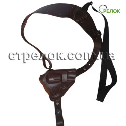Кобура підплечна/поясна для револьвера, шкіряна формована КОРИЧНЕВА