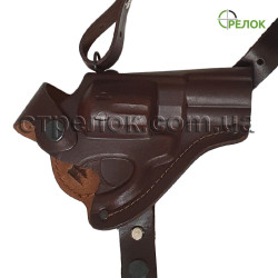 Кобура оперативная Стрелок для револьвера 3", формованная кожаная КОРИЧНЕВАЯ