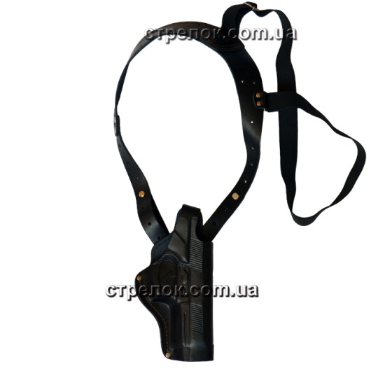 Кобура підплічна/поясна для Beretta 92, шкіряна формована ЧОРНА