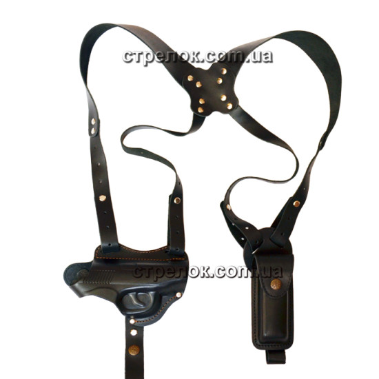 Кобура оперативна для ПМ із чохлом під магазин шкіряна формована