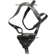 Кобура підплечна/поясна для револьвера,шкіряна формована ЧОРНА 