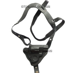 Кобура підплечна/поясна для револьвера,шкіряна формована ЧОРНА 