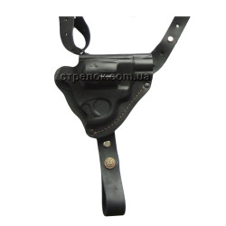 Кобура підплечна/поясна для револьвера,шкіряна формована ЧОРНА 