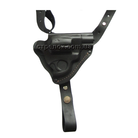 Кобура підплечна/поясна для револьвера,шкіряна формована ЧОРНА 