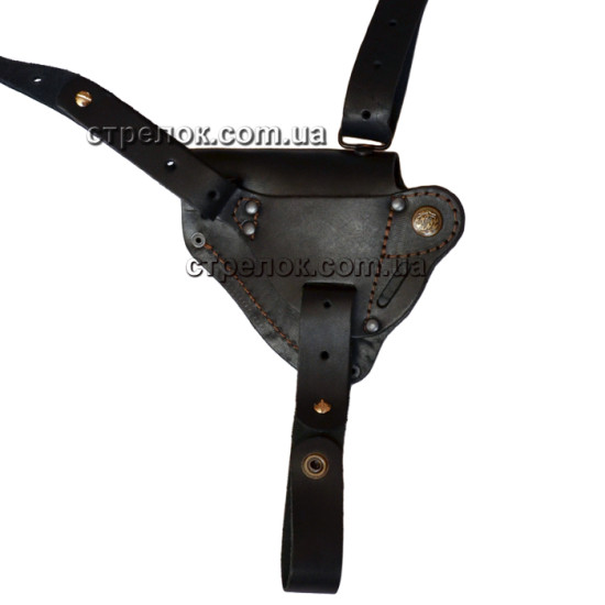 Кобура оперативная для револьвера, кожаная формованная со скобой