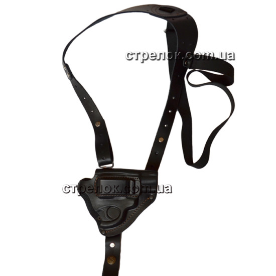 Кобура оперативная для револьвера, кожаная формованная со скобой