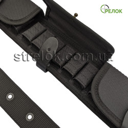 Патронташ синтетический Стрелок однорядный закрытый (12 калибр, 24 патрона) черный Патронташ синтетический Стрелок однорядный закрытый (12 калибр, 24 патрона) черный