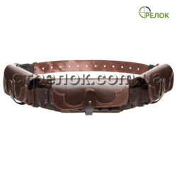 Патронташ двухрядный закрытый (12 калибр, 39 ячеек) коричневый