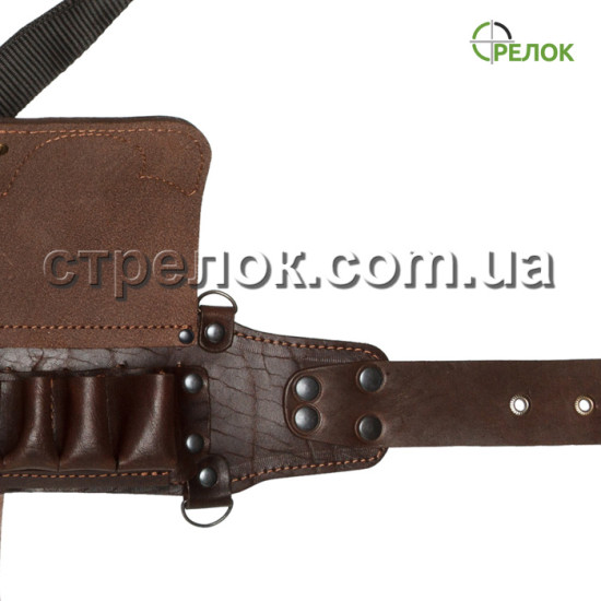 Патронташ двухрядный закрытый (12 калибр, 39 ячеек) коричневый Патронташ двухрядный закрытый (12 калибр, 39 ячеек) коричневый