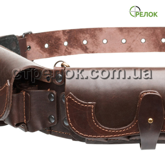 Патронташ двухрядный закрытый (12 калибр, 39 ячеек) коричневый Патронташ двухрядный закрытый (12 калибр, 39 ячеек) коричневый