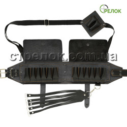 Патронташ Феникс двухрядный закрытый (12 калибр, 24+2 ячейки), черный