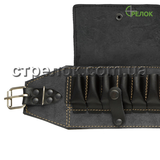 Патронташ Феникс однорядный закрытый (12 калибр, 24+2 ячейки), черный Патронташ Феникс однорядный закрытый (12 калибр, 24+2 ячейки), черный