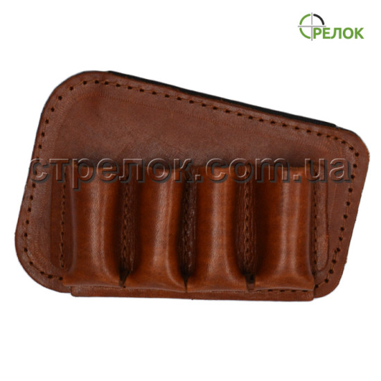 Патронташ на приклад (12 калибр, 4 ячейки), коричневый