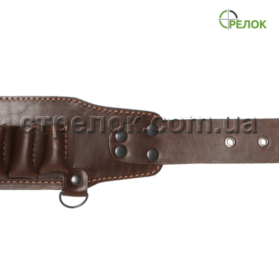 Патронташ однорядный открытый (12 калибр, 24 ячейки) коричневый Патронташ однорядный открытый (12 калибр, 24 ячейки) коричневый