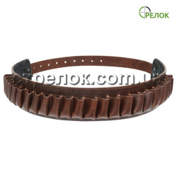 Патронташ однорядный открытый (16 калибр, 24 ячейки), коричневый