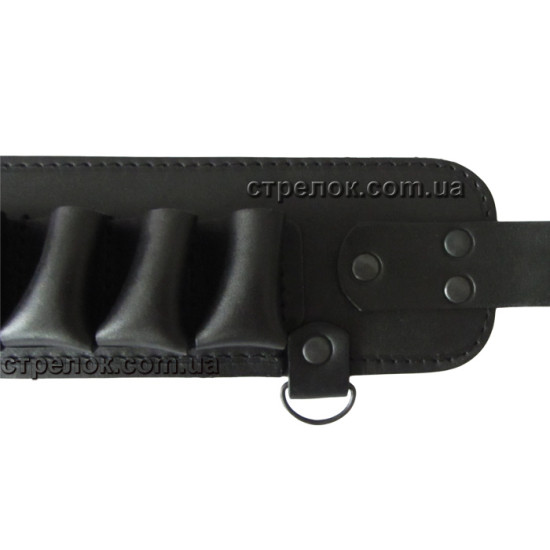 Патронташ однорядный открытый (12 калибр, 24 ячейки), черный