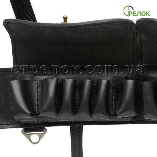 Патронташ Медан 2001 с тиснением двухрядный закрытый (12 калибр, 36 ячеек), черный Патронташ Медан 2001 с тиснением двухрядный закрытый (12 калибр, 36 ячеек), черный