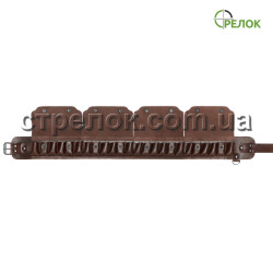 Патронташ однорядный закрытый (12 калибр, 24 ячейки) коричневый Патронташ однорядный закрытый (12 калибр, 24 ячейки) коричневый