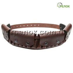 Патронташ однорядный закрытый (16 калибр, 24 ячейки) коричневый