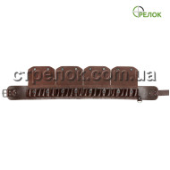 Патронташ однорядный закрытый (16 калибр, 24 ячейки) коричневый