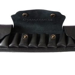 Патронташ однорядный закрытый (12 калибр, 24 ячейки), черный Патронташ однорядный закрытый (12 калибр, 24 ячейки), черный