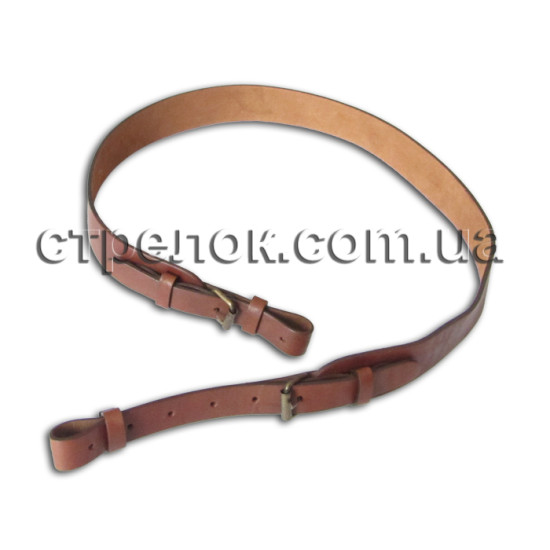 Ремень ружейный кожаный, коричневый