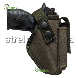 MOLLE-сумісна кобура для ПМ з підсумком під магазин, олива