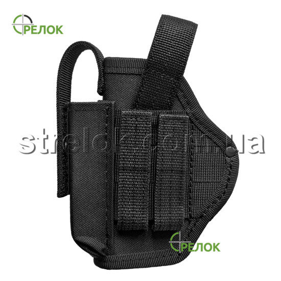 MOLLE-сумісна кобура для Форт-17 з підсумком під магазин, чорна