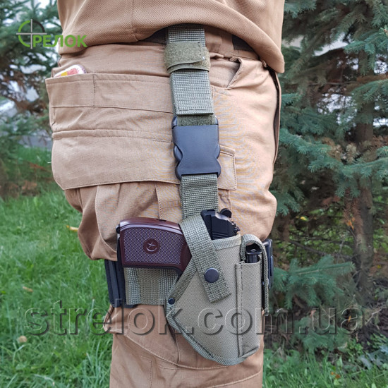 Кобура на стегно Стрілок для ПМ олива Кобура на стегно Стрілок для ПМ олива