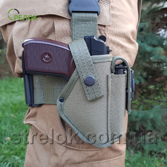 Кобура на стегно Стрілок для ПМ олива Кобура на стегно Стрілок для ПМ олива