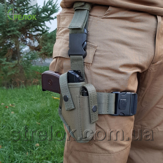 Кобура на стегно Стрілок для ПМ олива Кобура на стегно Стрілок для ПМ олива