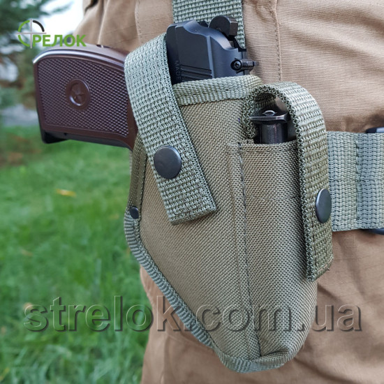 Кобура на стегно Стрілок для ПМ олива Кобура на стегно Стрілок для ПМ олива