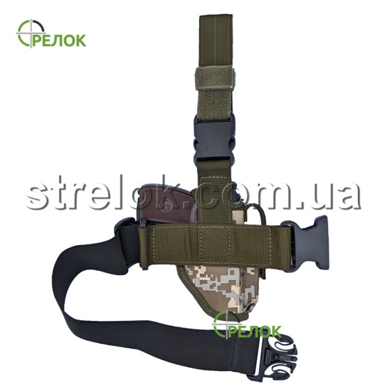 Кобура на стегно Стрілок для ПМ світлий піксель (для шульги)