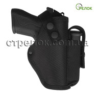 Кобура поясная Стрелок для Blow TR14/TR1402 с подсумком под магазин, черная