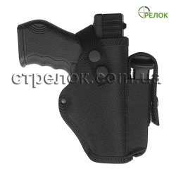 Кобура поясная Стрелок для Blow TR17 с подсумком под магазин, черная