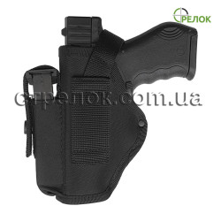 Кобура поясная Стрелок для Blow TR17 с подсумком под магазин, черная