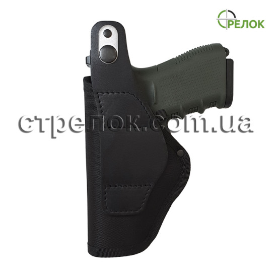 Кобура поясная Стрелок для пистолета Retay G17/G19 синтетика/кожа, черная