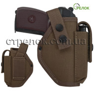 Кобура поясная Стрелок для ПМ с подсумком под магазин, койот