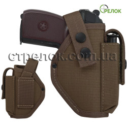 Кобура поясная Стрелок для ПМ с подсумком под магазин, койот
