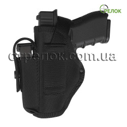 Кобура поясная Стрелок для Retay G17/G19 с подсумком под магазин, черная