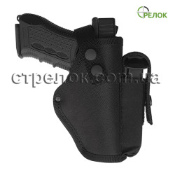 Кобура поясная Стрелок для Stalker 917 с подсумком под магазин, черная