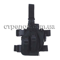 Кобура набедренная MFH с подсумками, черная Кобура набедренная MFH с подсумками, черная