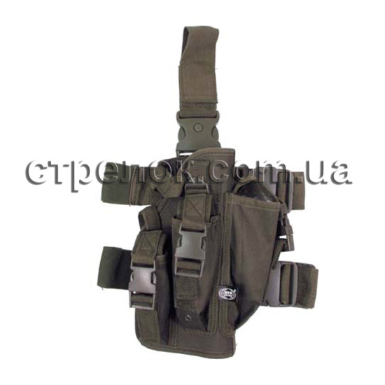 Кобура набедренная MFH с подсумками, олива
