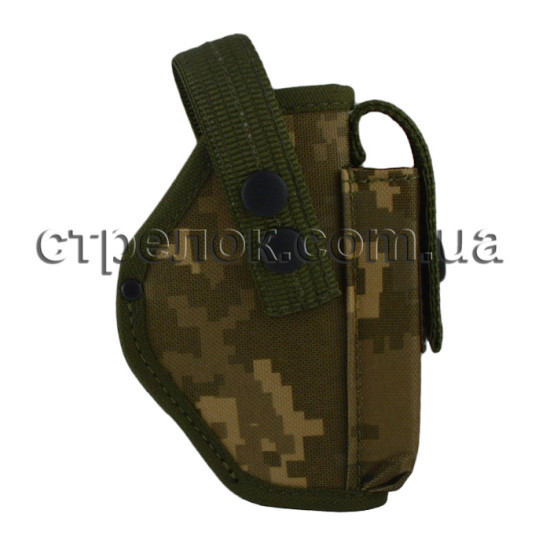 Кобура поясна Стрілок для ПМ з підсумком під магазин, світлий піксель