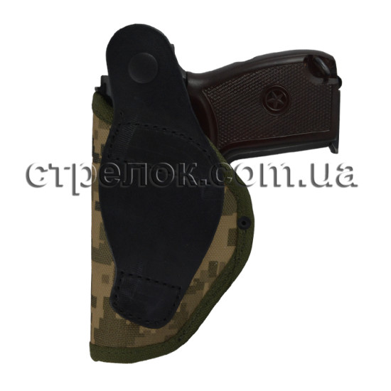 Кобура поясная Стрелок для ПМ, синтетическая со скобой, camo 1
