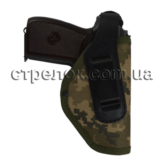 Кобура поясная Стрелок для ПМ, синтетическая со скобой, camo 1