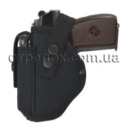 Кобура поясная Стрелок для ПМ с подсумком под магазин, черная (для левши)