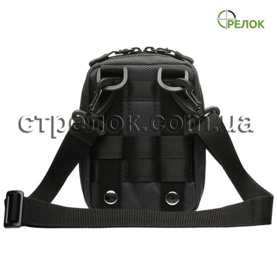 Сумка синтетическая плечевая/поясная с кобурой Медан 1451 для ПГШ, черная