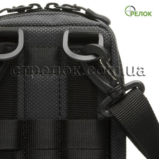 Сумка синтетическая плечевая/поясная с кобурой Медан 1451 для ПГШ, черная