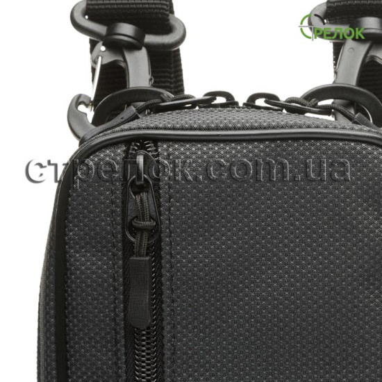 Сумка синтетическая плечевая/поясная с кобурой Медан 1451 для ПГШ, черная